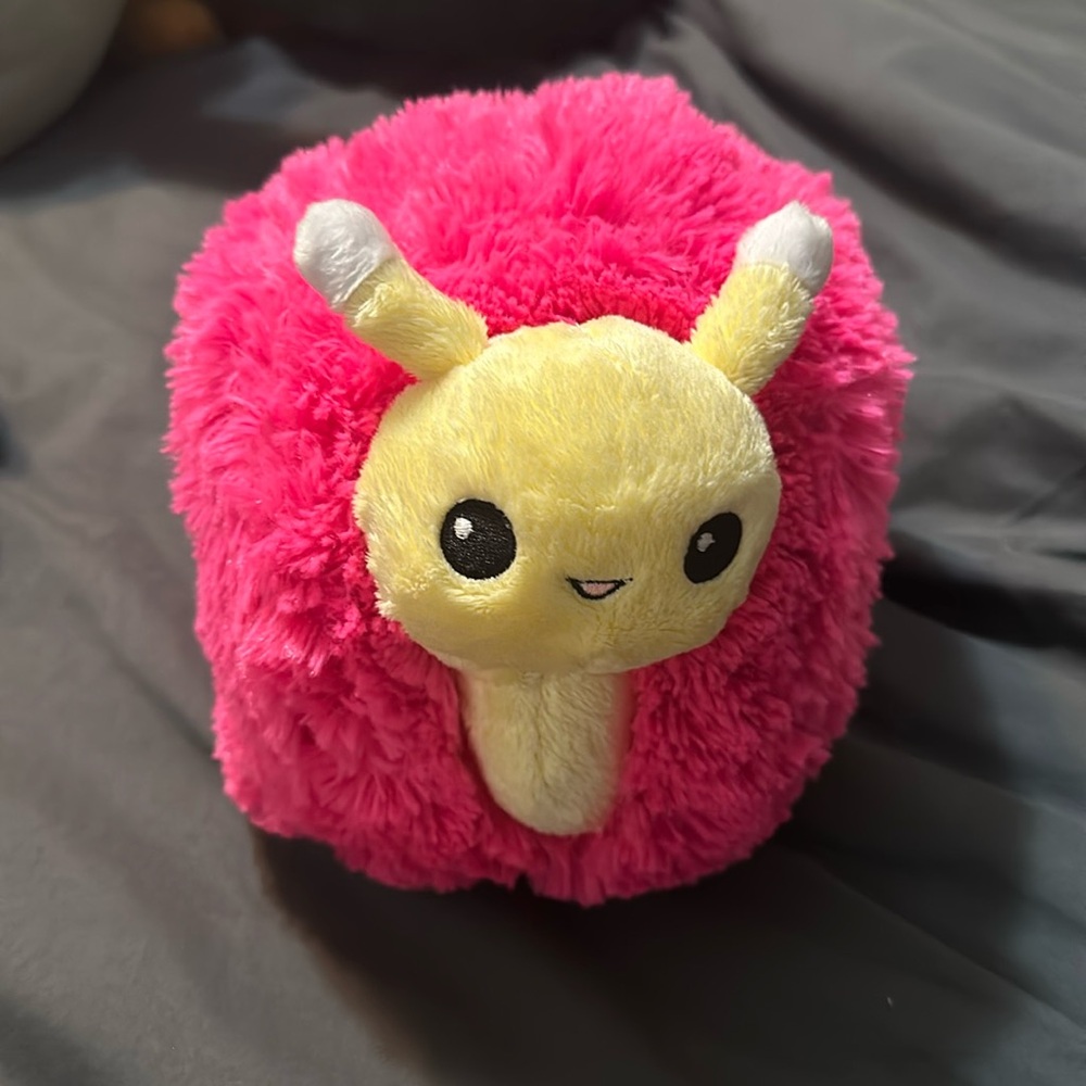 Pink mini squishable plush Snail
